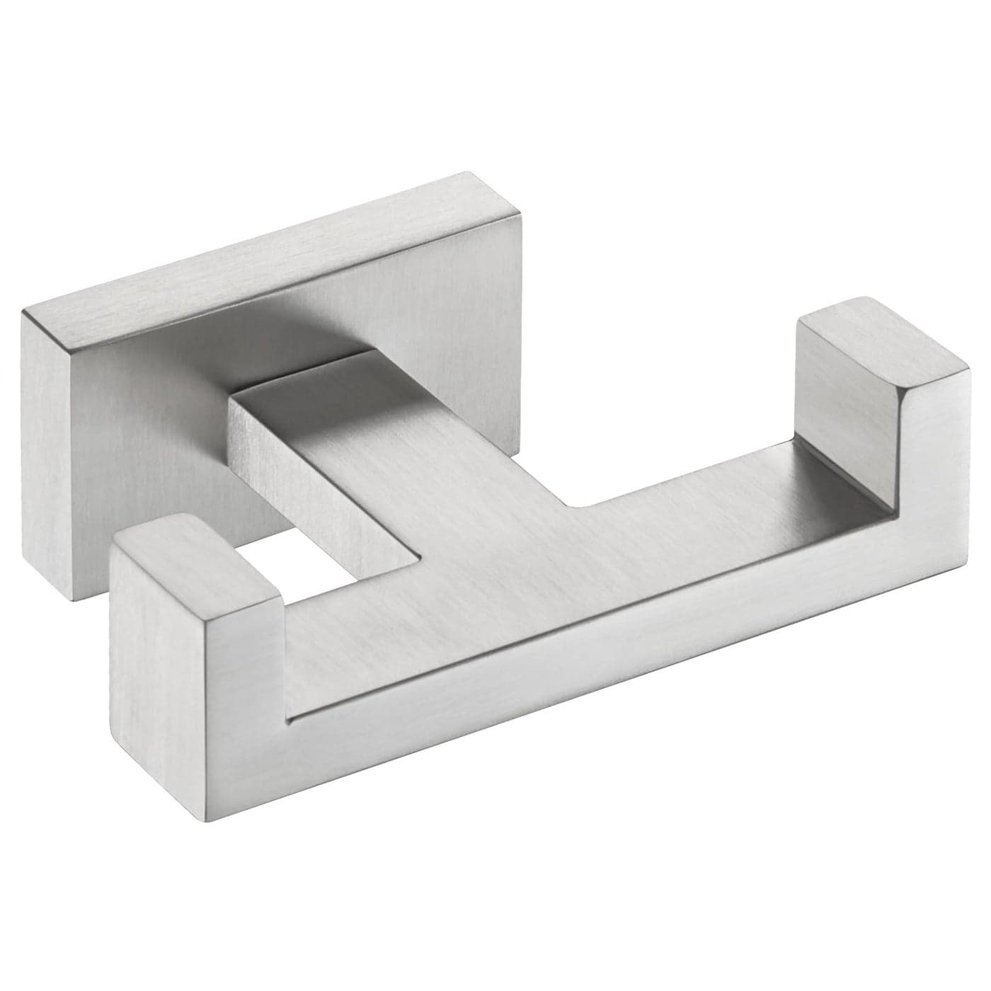 Suyar Double Towel Hook Brushed Nickel SUS 304 Stainless Steel Bathroom Towel Holder Coat Robe Wall Hook
