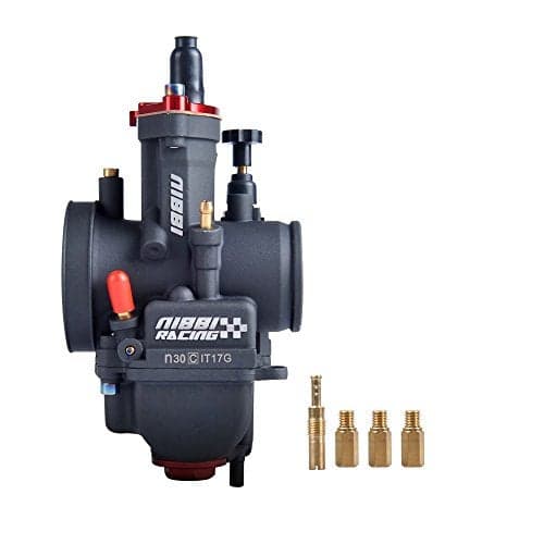 NIBBI Racing Performance Carburetor 30mm Motorcycle Carburetor 200 250 Power Jet PWK Carb 30mm With Carburetor Jets Fit GY6 Engine Dirt Bike Mini Bike SSR TTR Apollo TaoTao ATV Cafe Bike