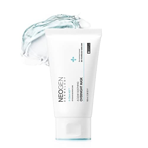 DERMALOGY by NEOGENLAB NEOGEN AClear Soothing Overnight Mask 338 oz 100ml Soothing Sleeping Mask Dead Skin Sebum Control with Salicylic Acid Tea Tree Centella Asiatica Korean Skin Care