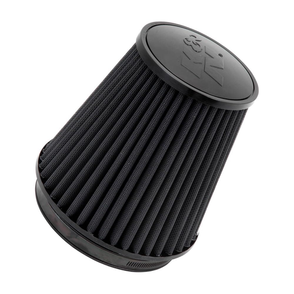 KN Dryflow Lifetime Universal ClampOn Air Filter High Performance Washable Replacement Filter Flange Diameter 6 In Filter Height 75 In Flange Length 1 In Shape Round Tapered RU3101HBK