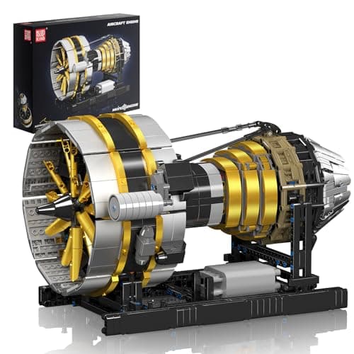 Mould King Aircraft Engine Toys Building Sets Mini Engine Model with Motor 10141 STEM DIY Project Building Kits Collectible Birthday Blocks for Adults Aged 14 2256 Pieces