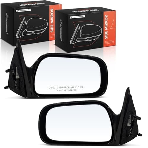 A-Premium Pair (2) Driver and Passenger Side Power Door Mirror - Compatible with Toyota Camry 1997-2001 - Non-Heated, Non-Folding, Black Outside Rear View Mirror - Replace# 8791033150C0