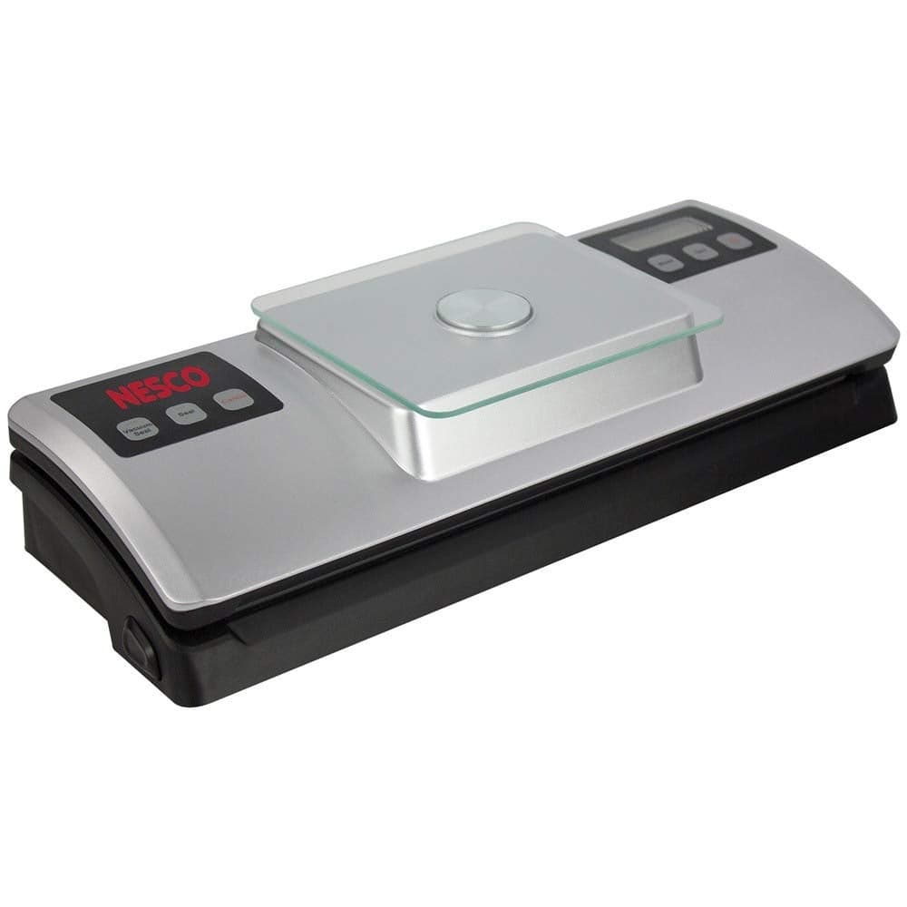 Nesco VSS01 Automatic Food Vacuum Sealer with Digital Scale and Bag Starter Kit Silver