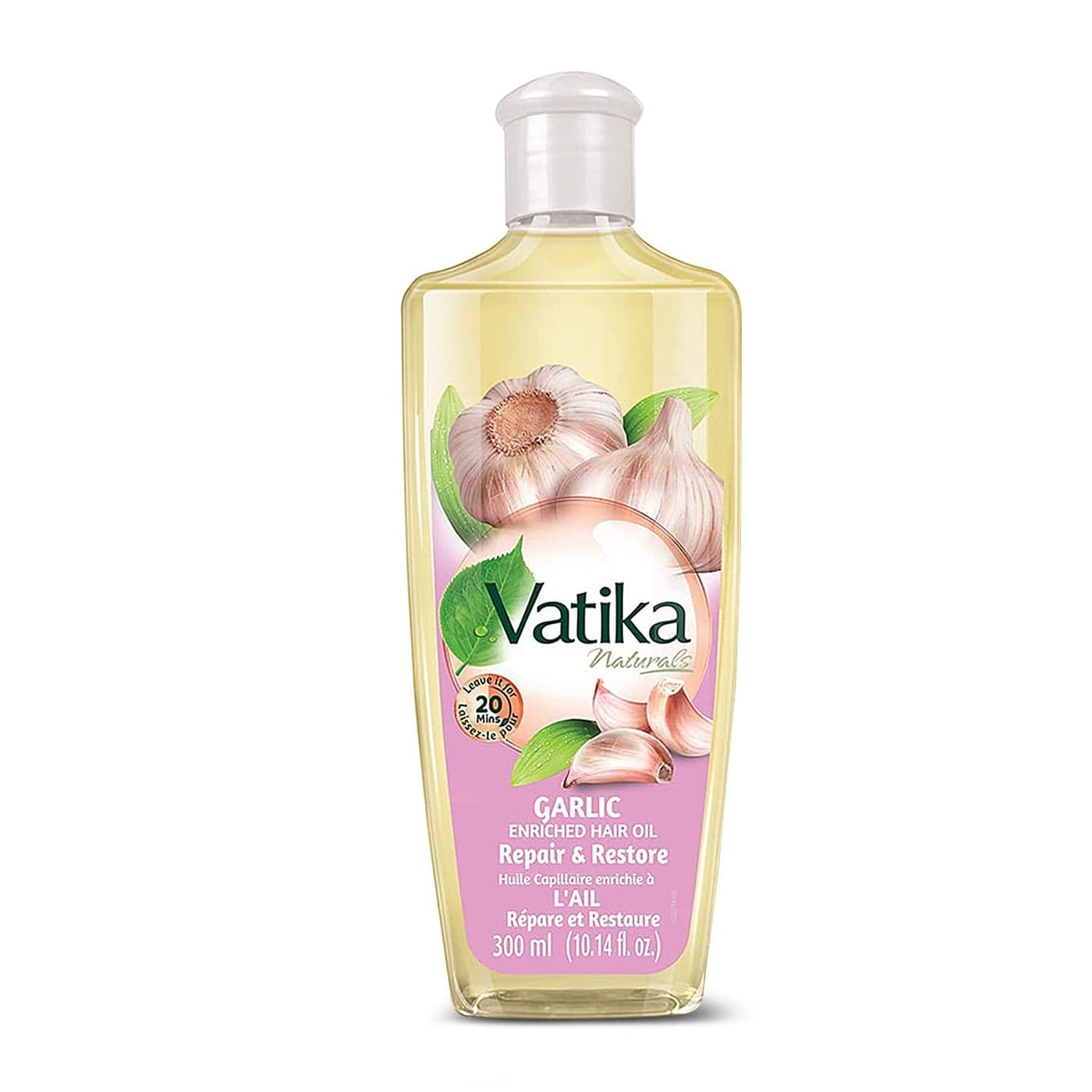 Dabur Vatika Naturals Enriched Hair Oil Natural Moisturizing Strengthening Serum for Healthy Scalp Nourishing Hair Oil for Soft Manageable Smooth Silky From Root to Tip Garlic