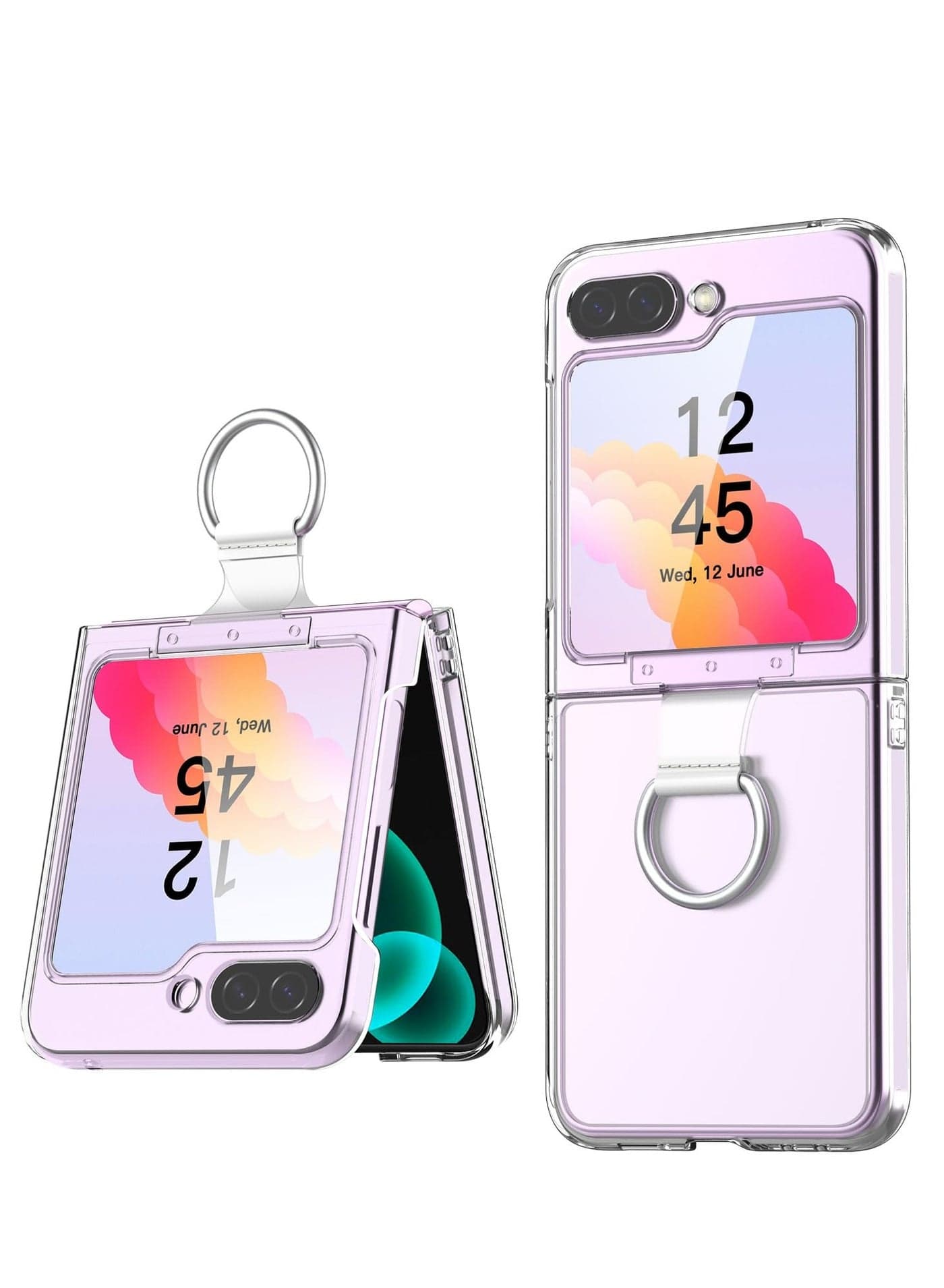 Compatible with Galaxy Z Flip 6 Case Cover Anti-Yellow Anti-scratch Back Cover Ultra-thin Slim Screen Protector Full Protection Samsung Galaxy Z Flip 6 -Clear