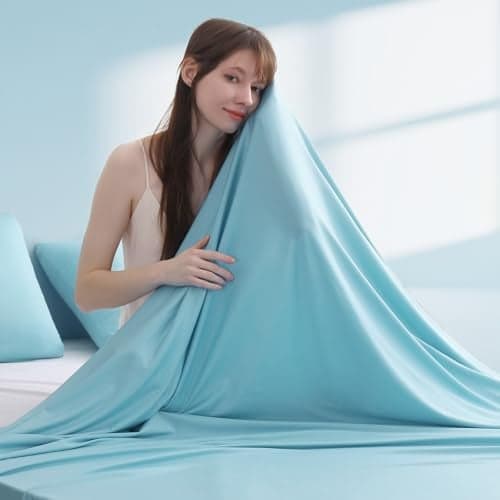 Elegear Cooling Blankets for Hot Sleeper Twin XL, Arc-Chill 3.0 Cool Fiber with Silver Ion for Sensitive Skin, Ultra Lightweight Breathable Summer Cold Blanket for Home Bed Couch Office Camping, Blue