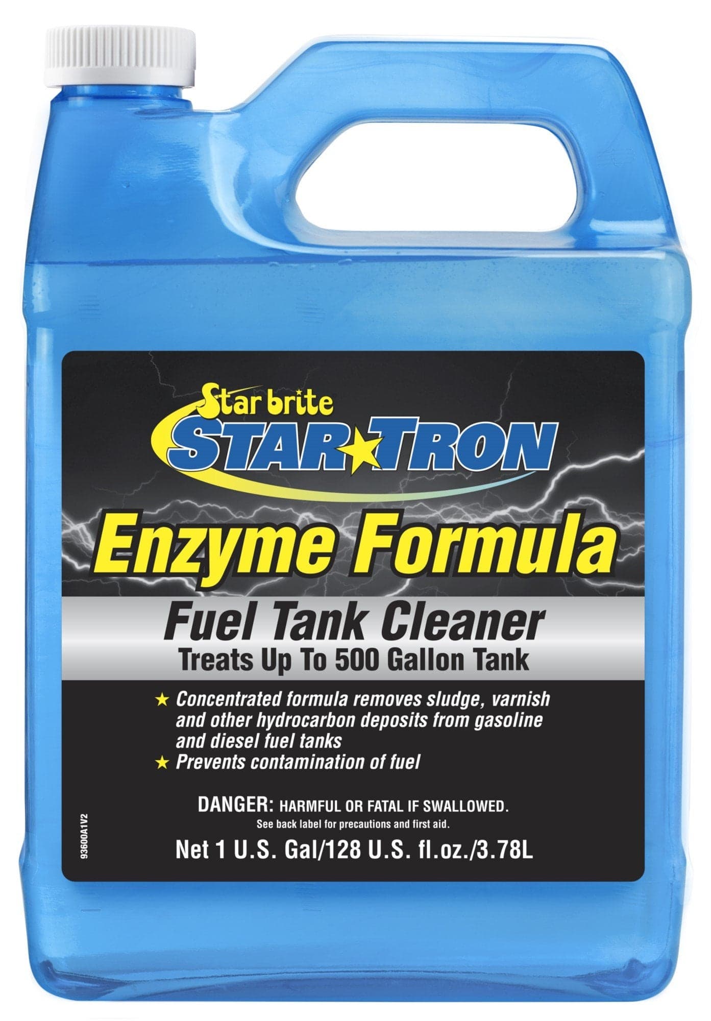 STAR BRITE Star Tron Fuel Tank Cleaner - Remove Sludge, Varnish & Other Deposits - Rejuvenate Old, Stale Fuel - Concentrated Formula Works In Gas Tanks & Diesel Tanks - 1 GAL (093600)