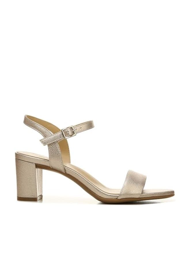 Naturalizer Womens Bristol Heeled Sandal Warm Silver 8 W