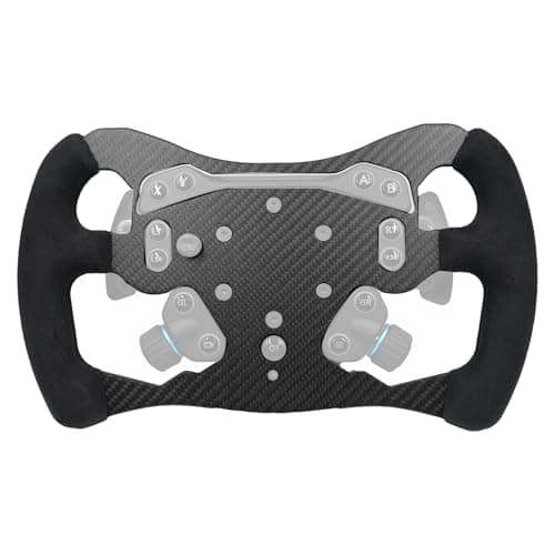 F1 Formula Real Carbon Fiber Wheel Mod For Logitech G PRO SIM Racing Wheel ; Replace Supper lightweight Compatible with Logitech G RS RS50 System Hub Shifter With Suede Grip