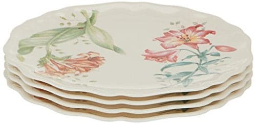 Lenox 856372 Butterfly Meadow Melamine 4-Piece Accent Plates, Lightweight Melamine Material