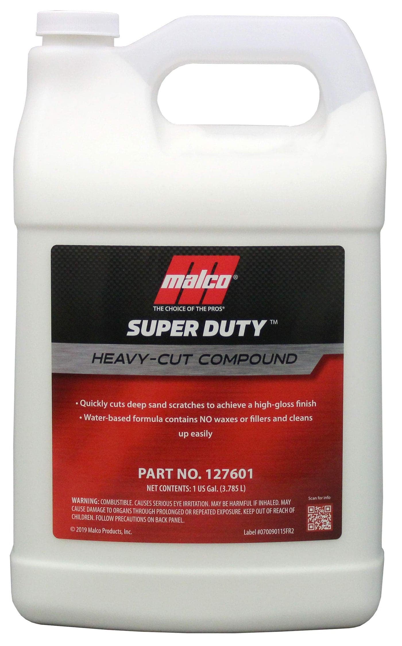 Malco Super Duty Heavy Cut Compound Professional Cutting Polishing and Finishing Compoundfor Auto Paint Correction Detailing and Buffing 1 Gallon 127601