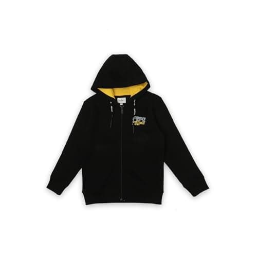 Boys Black Full Sleeve Hooded Sweatshirt