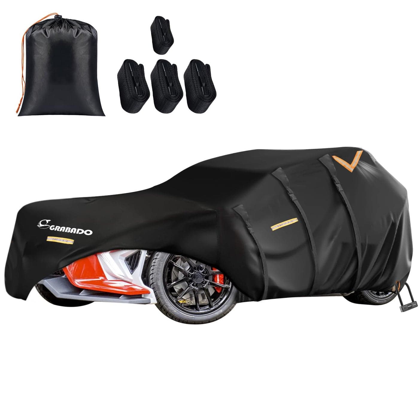 Full Cover for Polaris Slingshot with RoofHeavy Duty 420D Oxford Slingshot Cover with RoofWaterproof Protection Covers for Roof 2023 2024 S SL SLR R ROUSH Editionwith 2 Air Vents XLarge152L