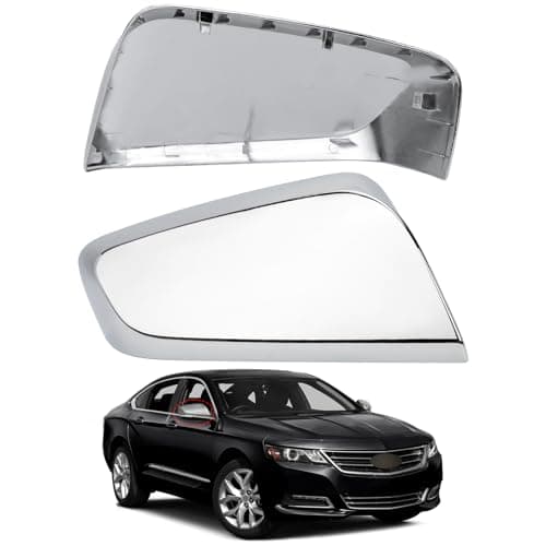 LOIYLLEN Passenger Side Mirror Cover Replacement for Chevrolet Chevy Impala 2014 2015 2016 2017 2018 2019 2020 - Right Side Mirror Covers, Rear View Mirrors Cap Accessories Chrome
