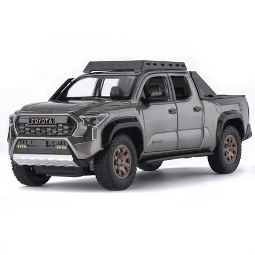 FRJV Toy Trucks for Boys 1 24 Diecast Cars Tacoma Toy TruckCollectible Metal Pickup Trucks Model Car KitsPull Back Tacoma Truck Toy with Lights and SoundsToy Trucks for Boys Age 47Bronze