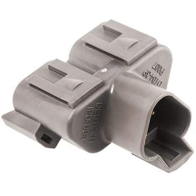 TE Connectivity DT04-3P-P007 Deutsch Automotive DT Series Triangular Receptacle, Inline Y-Splitter, Male Pin, 3 Pos