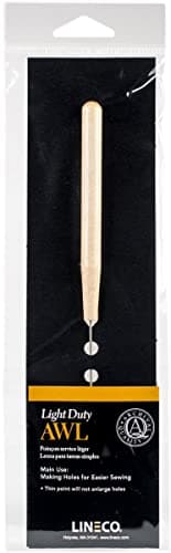 Lineco Light Duty Fine Point Wooden Handle Scratch Awl Tool 575 Inch for Punching Leather Hole Sewing and Repairing Craft
