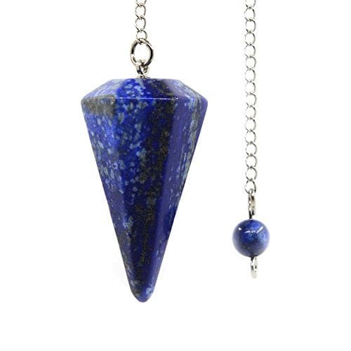 Natural Lapis Gemstone Hexagonal Pointed Reiki Chakra Pendant Pendulum