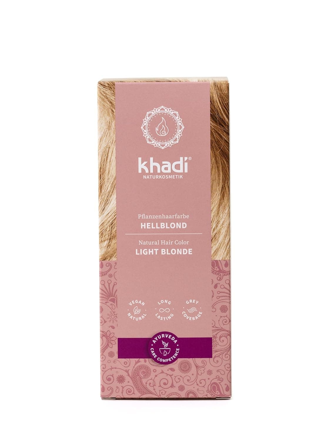khadi Ayurvedic Natural Hair Color 100 herbal vegan PPD chemical free certified natural cosmetics for healthy hair LIGHT BLONDE 1 Pack 1 x 35oz