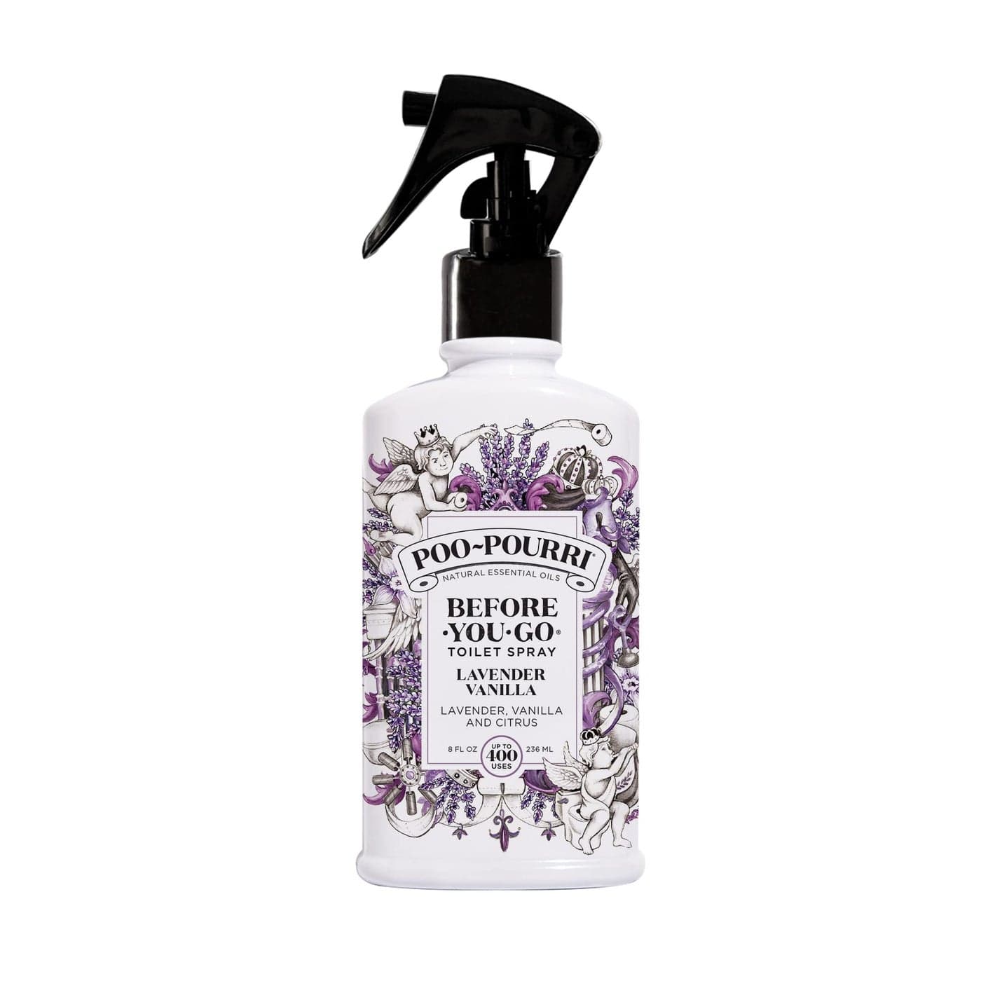 Poo-Pourri Before-You-Go Toilet Spray, Lavender Vanilla, 8 Fl Oz - Lavender, Vanilla and Citrus