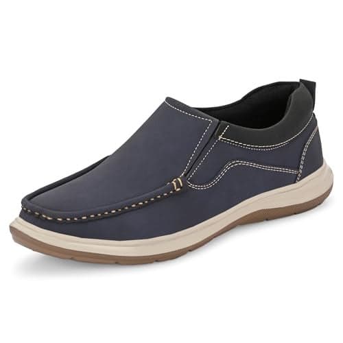 Centrino Loafer for Men | Stylish & Comfortable with Soft Cushioned Insole |Slip-On Hand-Stitched Design 9785-6 Navy