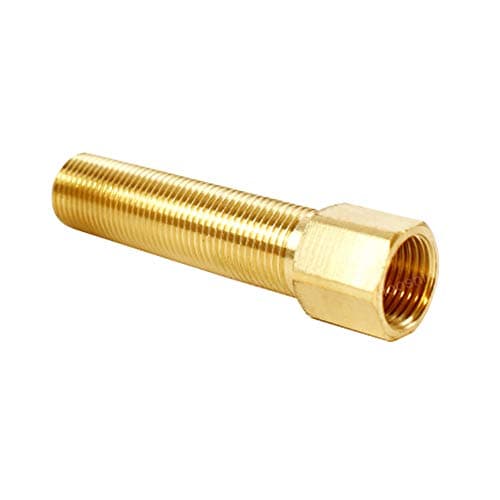 Hooshing 1/2" Male to 1/2" Female Straight Thread Brass Extension Pipe Fitting Hex Pipe Nipple Bushing Adapter Length 3.94 Inch/100 mm