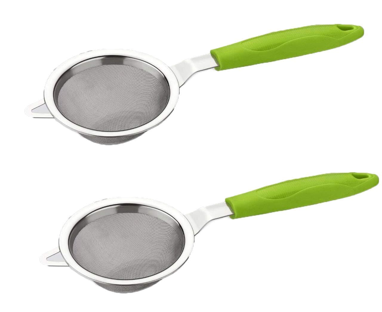 LEAWALL Tea Strainer for Kitchen, Chhalni -Coffee Strainer Chhani for Tea & Coffee, Tea Filter with Stainless Steel Mesh (2 PCS)