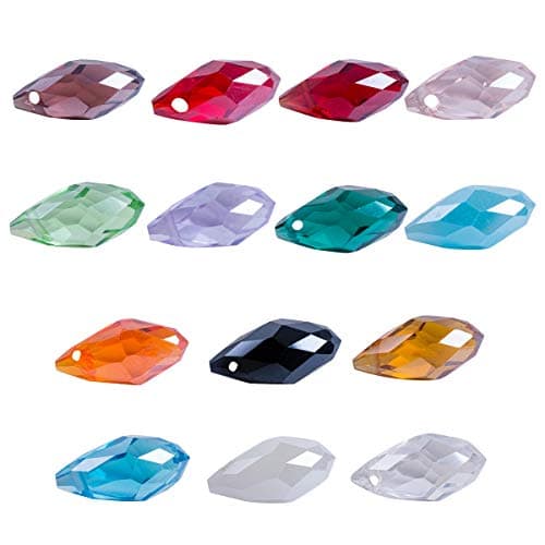 LONGWIN Lot 280pcs Teardrop Crystal Beads 6x12mm Briolette Glass Beads Jewelry Making Supplie for DIY Projects, Bracelets, Necklaces, Earrings