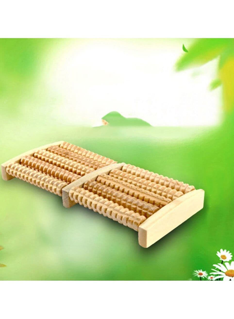 Wooden Foot Massager Relax Roller Foot Care Massage Tools Meridian Massager