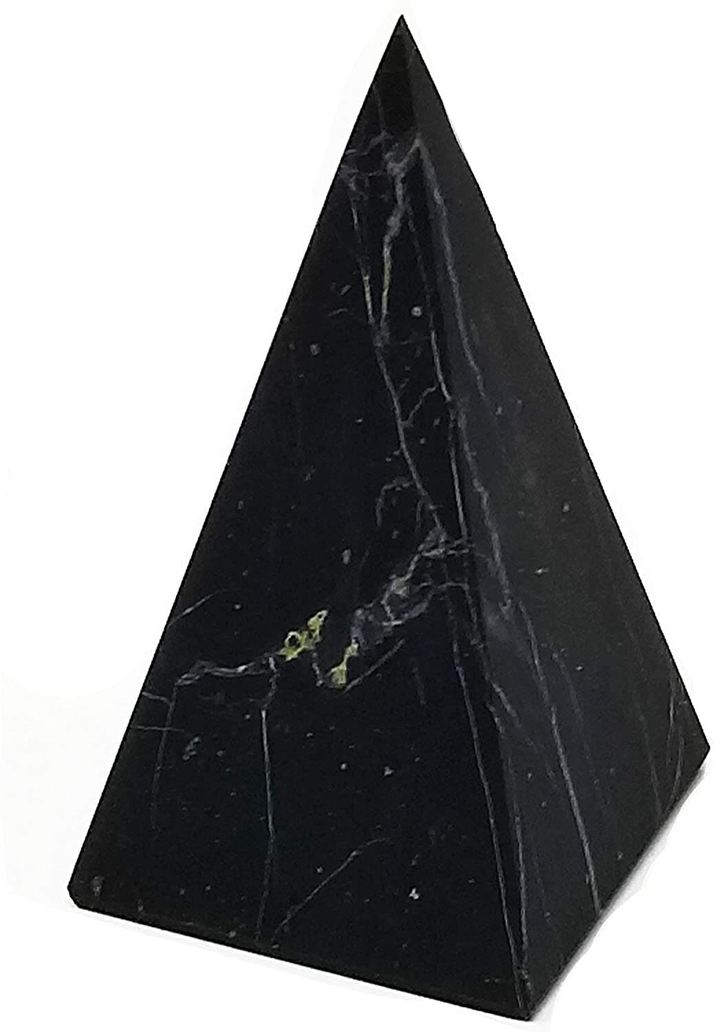 Shungite Power Pyramid 100 Real Authentic Reiki Charged Protection Grounding Cleansing Energy Healing Home Office EMF EMR 35Inch Polished