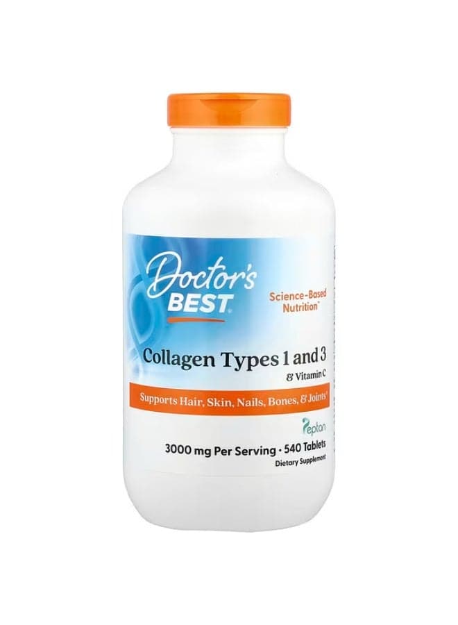 Doctor's Best, Collagen Types 1 and 3 & Vitamin C, 540 Tablets