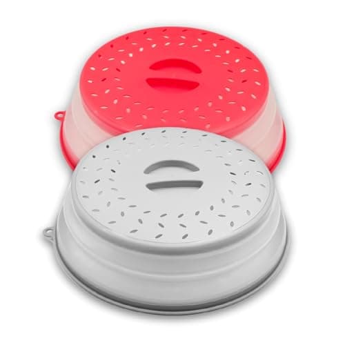 Microwave Splatter Cover 105 Foldable Silicone Microwave Cover for Food Splatter Covers the Dish and Plate Durable Silicone Microwave Food Cover Lid With Vents for Microwave Splatter Protection