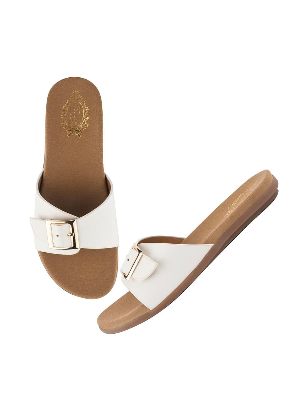 Shoetopia Slip-on White Flats For Women /EU38