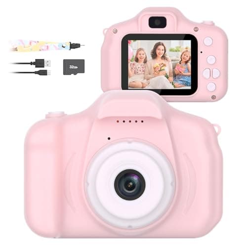 Mafiti Kids Camera26MP HD Mini Selfie Digital Camera for KidsToddler Camera1080P VideoOutdoor Toy for HolidayBirthday Xmas Gift for 38 Years Old Girl BoyPink