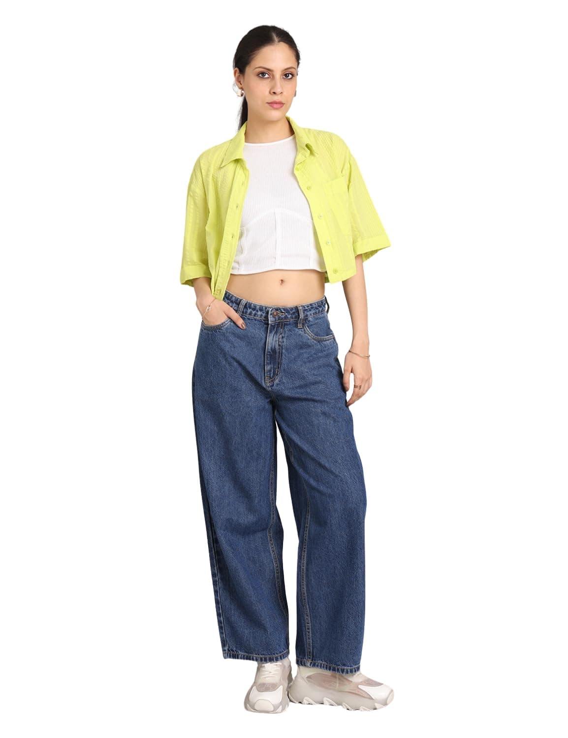 INKD Women's Jeans (INKSS25WJN-608-Denim Divine-32)