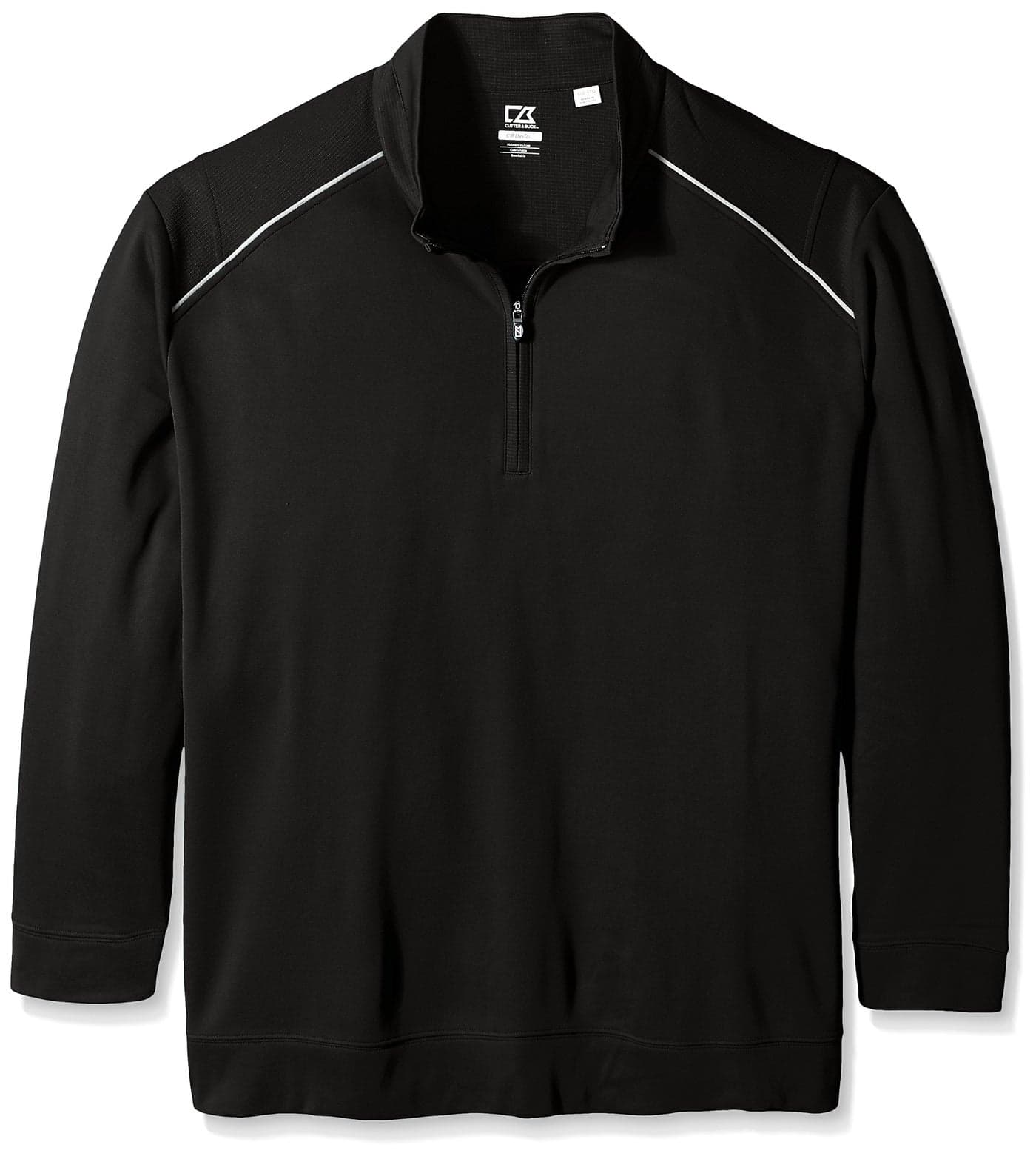 Cutter & Buck Men's Tall Cb Weathertec Ridge Half-Zip, Black, 1X/Big
