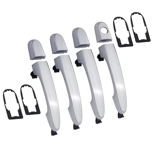 APPERFiT Exterior Door Handle Set 4PCS Chrome w/Gasket Pad Compatible with Kia Sorento 2011 2012 2013 2014 2015 Front & Rear Door, Driver & Passenger Side Panel Replaces 826512P010