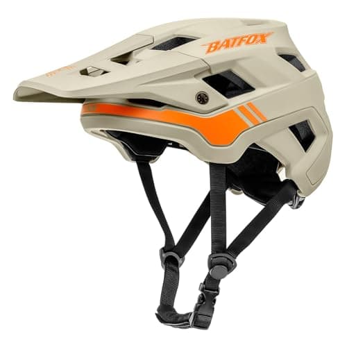BATFOX Bike Helmet,Mountain Bike Helmet Helmets for Men Women Adults Youth (Khaki, M(54-57CM))