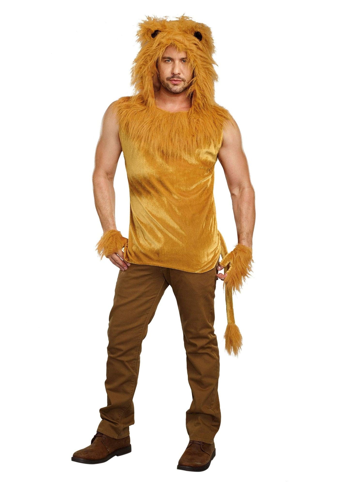 Dreamgirl Mens King Of The Jungle Lion Costume Shirt
