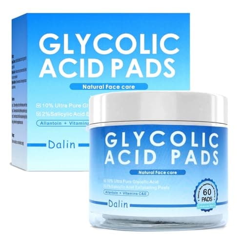 Glycolic Acid Pads 10 Ultra Pure Glycolic Acid 2 Salicylic Acid Exfoliating Peel Pads for Face Effective Chemical Peel Keeps Skin Smooth and Prevents Wrinkles and Lines 60 Pads