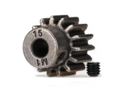 Traxxas 6487X 15T Pinion Gear 10 Metric Pitch fits 5mm Shaft Compatible with Steel spur Gears