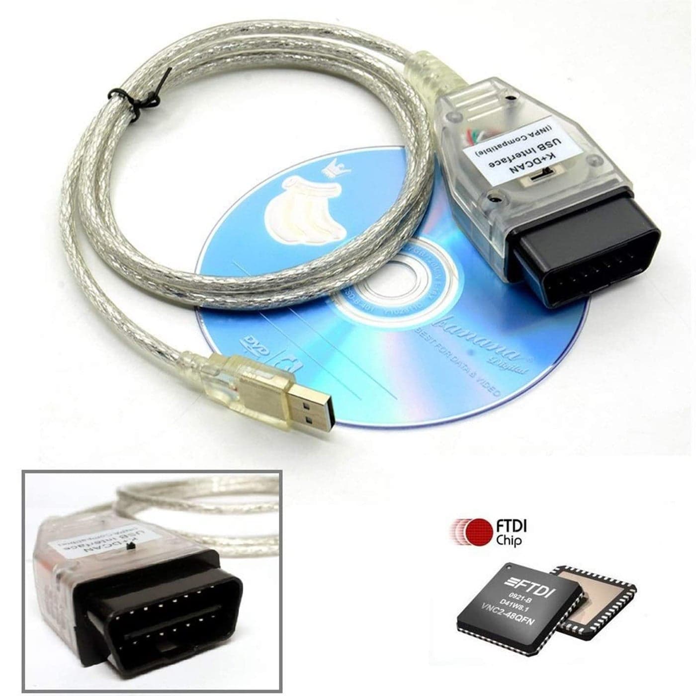 Antibreak inpa k d can Cable k can ediabas USB obd2 kcan dcan Interface Switch OBDii for BMW