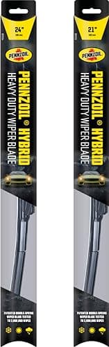 Pennzoil 872 Hybrid Heavy Duty Wiper Blades 24 Inch 21 Inch Windshield Wipers Pack of 2 Automotive Replaceable Wiper Blades Reinforced with a Double Spring Frame for the Toughest Weather