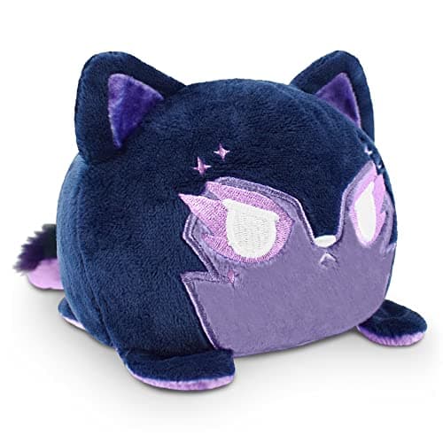 TeeTurtle Reversible Wolf Plushie 4Inch Galactic Purple TwoSided Flip Plush Toy with Embroidered Details Cute Mini Collectible Plush for Kids Teens and Adults