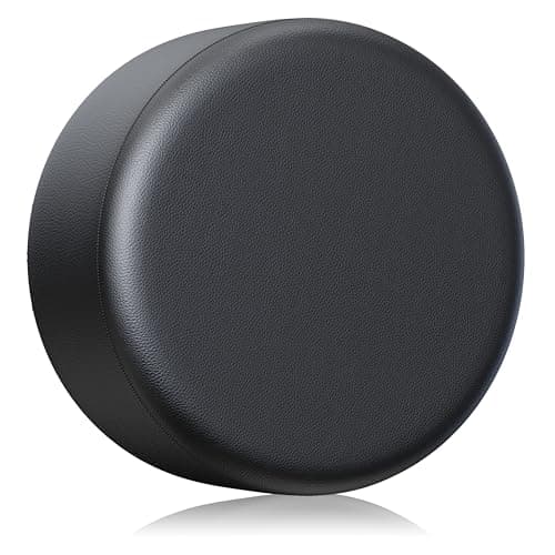 Amooca Spare Tire Cover Thickening PVC Leather Automotive Wheel Cover Universal Fit for SUV Truck Camper Trailer RV JP FJ Waterproof Sun Rain Snow Tire Protector Black 24-26 inch
