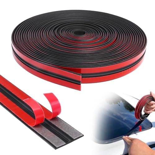Storystore Car Weather Stripping 19mmx262FT TShape Cuttable Windshield Rubber Seal Strip Self Adhesive Sunroof Cover Seal for Cars Trucks SUVs