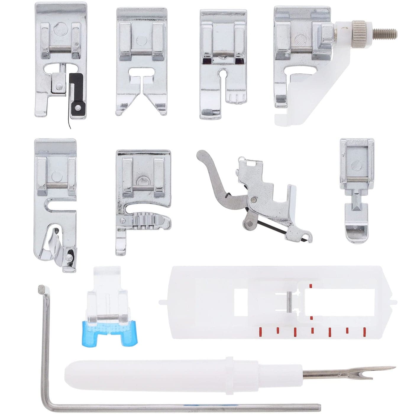 Sewable 12 Piece Presser Feet Set Low Shank Snap On Sewing Machine Foot Set Fits Brother Janome Singer Baby Lock Kenmore and Other Low Shank Machines