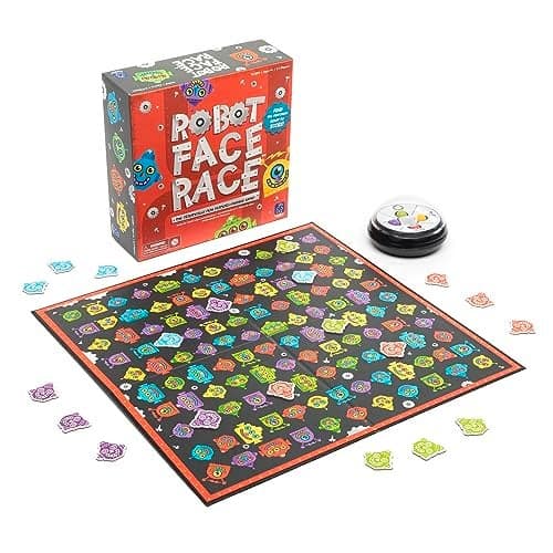 Educational Insights Robot Face Race Color Matching Games for Toddlers 35 FastPaced Memory Matching Game Preschool Board Games for Kids FamilyFriendly Toddler Memory Game