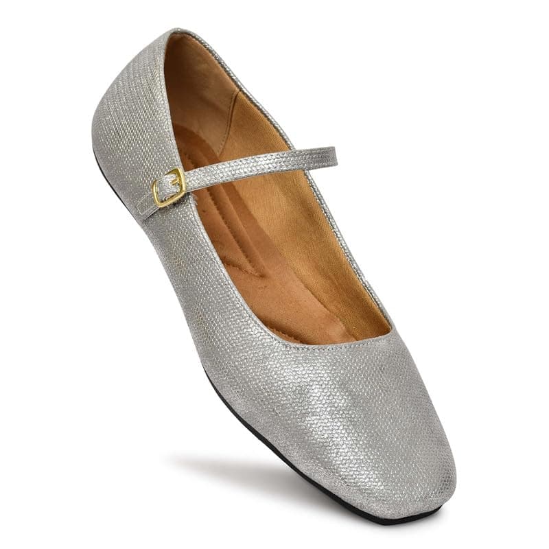 Super Comfortable & LightWeight Belly Shoe Fashionable Slip-On Ballet & Casual Bellies Everyday Stylish & Durable Classic Design Ballet Flats Ballerinas for Women's & Girl's HF1402 GY-UK 4