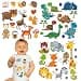 Baby Iron on Patches Cute Heat Transfer Stickers Lion Dinosaurs Giraffe Tiger Snake Cartoon Animal Appliques for Kids Boys Girls Clothes TShirt Swimsuit Jeans Washable DIY 3 Sheets